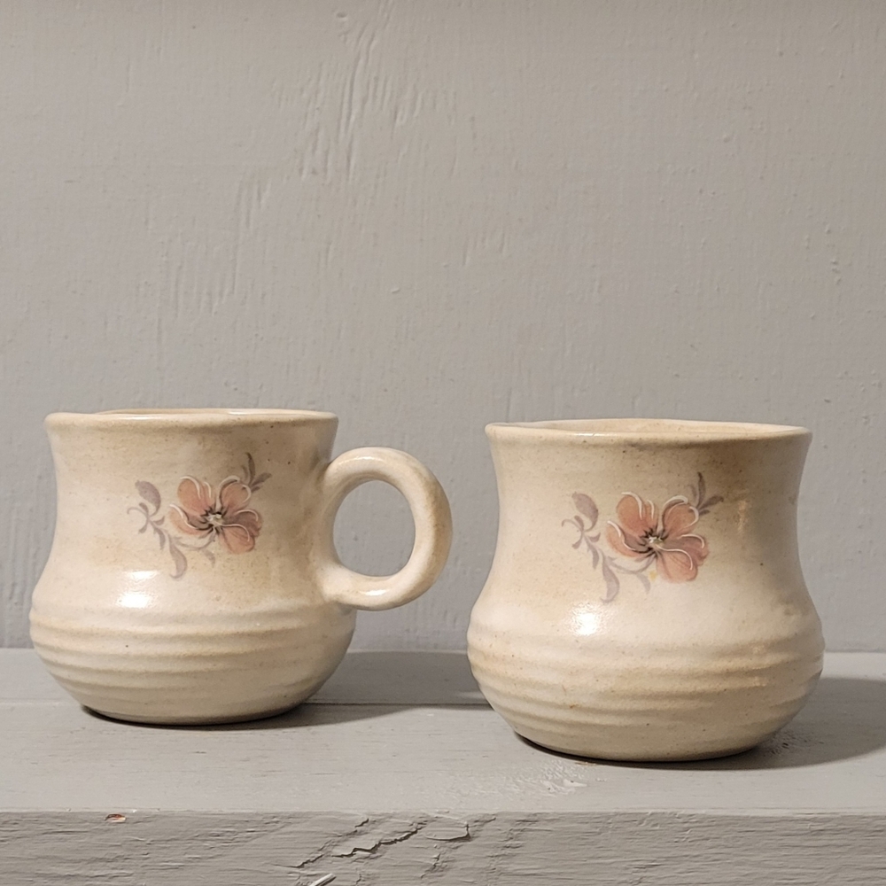 Small Studio Pottery Creamer And Sugar Jar